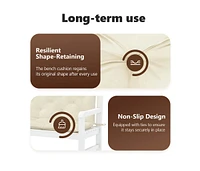Garden Bench Cushion Cream White 78.7"x(19.7"+19.7")x2.8" Oxford Fabric