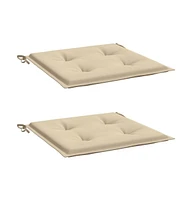 Garden Chair Cushions pcs Beige 19.7"x19.7"x1.6" Oxford Fabric