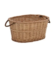 Firewood Basket with Carrying Handles 22.8"x16.5"x11.4" Natural Willow