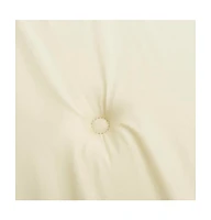 Garden Chair Cushions 6 pcs Cream 15.7"x15.7"x1.6" Oxford Fabric