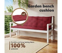 Garden Bench Cushion Wine Red 78.7"x(19.7"+19.7")x2.8" Oxford Fabric