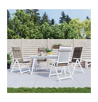 vidaXL Highback Chair Cushions 4 pcs Taupe Oxford Fabric
