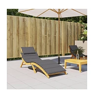 Sun Lounger Cushion Anthracite 73.2"x22.8"x1.6" Oxford Fabric