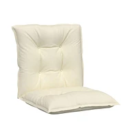 vidaXL Garden Lowback Chair Cushions 4 pcs Cream 39.4"x19.7"x2.8" Fabric