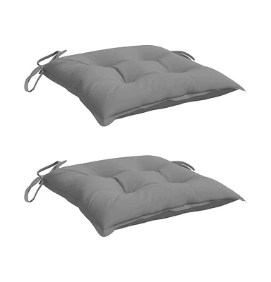 Chair Cushions pcs Gray 15.7"x15.7"x2.8" Oxford Fabric