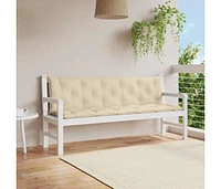 Garden Bench Cushion Beige 70.9"x(19.7"+19.7")x2.8" Oxford Fabric