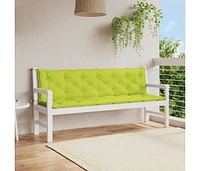 Garden Bench Cushion Bright Green 78.7"x(19.7"+19.7")x2.8" Oxford Fabric
