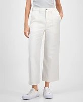 Boss Orange Women's High-Rise Cropped Wide-Leg Jeans