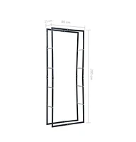 Firewood Rack Black 31.5"x9.8"x78.7" Steel