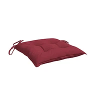 vidaXL Chair Cushions pcs Wine Red 15.7"x15.7"x2.8" Oxford Fabric