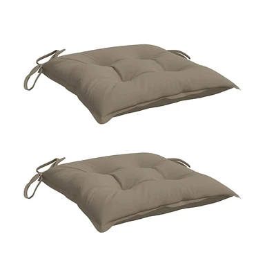 vidaXL Chair Cushions pcs Taupe 19.7"x19.7"x2.8" Oxford Fabric