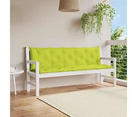 Garden Bench Cushion Bright Green 70.9"x(19.7"+19.7")x2.8" Oxford Fabric
