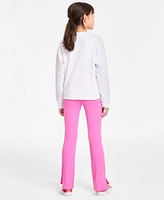 Epic Threads Girls Sequined Floral Sweatshirt Rib Flare Leg Leggings Exclusively At Macys