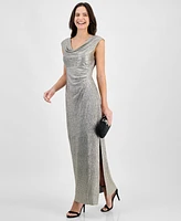 Connected Textured Metallic Gown