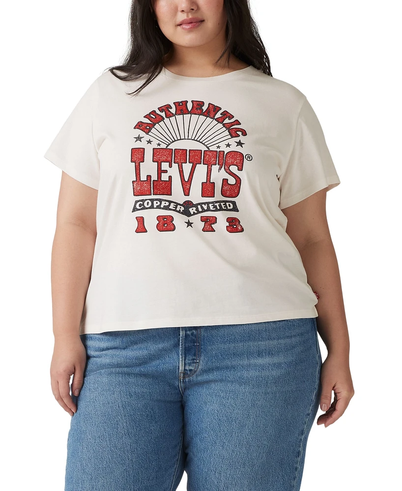 Levi's Plus Size Perfect Cotton Logo Short-Sleeve T-Shirt