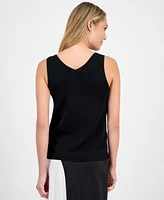 Anne Klein Women's Fine-Rib V-Neck Tank