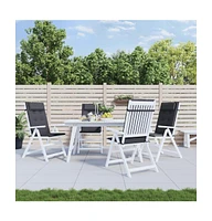 Highback Chair Cushions 4 pcs Anthracite Oxford Fabric