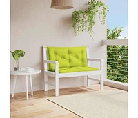 Garden Bench Cushion Bright Green 39.4"x(19.7"+19.7")x2.8" Oxford Fabric
