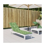 vidaXL Deck Chair Cushion Leaf Pattern Oxford Fabric