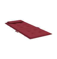 vidaXL Highback Chair Cushions 4 pcs Wine Red Oxford Fabric