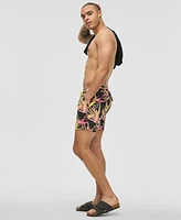 Mode of One Men's Nostalgic Movement Swim Trunks with Boxer Brief Liner, Exclusively at Macy's