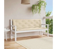 Garden Bench Cushion Beige 59.1"x(19.7"+19.7")x2.8" Oxford Fabric