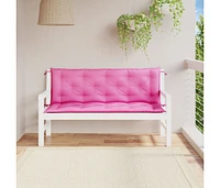 Garden Bench Cushions 2pcs Pink 59.1"x19.7"x2.8" Fabric