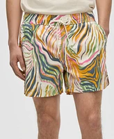 Mode of One Men's Retro Wave Regular-Fit Printed Swim Trunks, Exclusively at Macy's