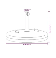 Parasol Base with Handles for 1.5"/1.9" Poles 55.1 lb Round