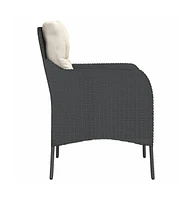 Patio Chairs with Cushions pcs Poly Rattan