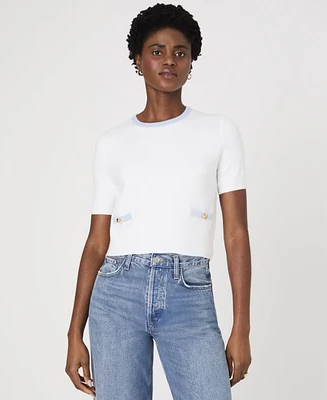 French Connection Women's Babysoft Short-Sleeve Top