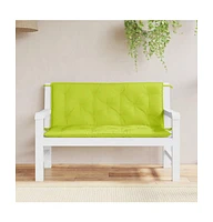 Garden Bench Cushion Bright Green 47.2"x(19.7"+19.7")x2.8" Oxford Fabric