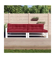 vidaXL Pallet Cushions 5 pcs Wine Red Fabric