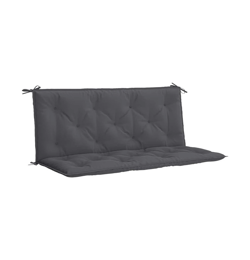 Garden Bench Cushion Anthracite 47.2"x(19.7"+19.7")x2.8" Oxford Fabric