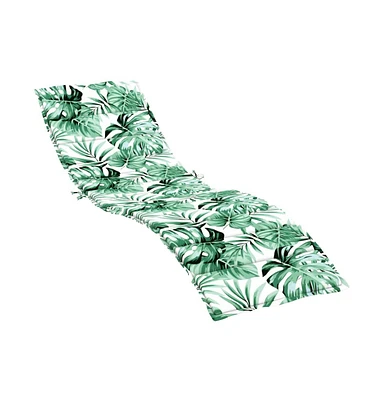 Sun Lounger Cushion Leaf Pattern Oxford Fabric