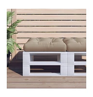 vidaXL Pallet Cushion Taupe 23.6"x23.6"x4.7" Fabric
