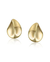 Raindrop Stud Earrings White Gold Plated or 14K