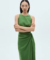 Mango Women's Bow Midi Dress