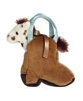 Aurora Small Giddyup Boot Fancy Pals Fashionable Plush Toy White 7.5"