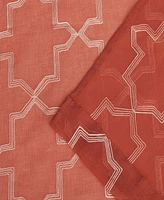 Superior Quatrefoil Modern Geometric Window Curtain Panel Set with Rod Pocket Header, 26X63
