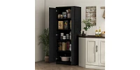 Slickblue Kitchen Storage Cabinet – Space-Saving and Stylish Organizer for Kitchen Essentials and Pantry Items