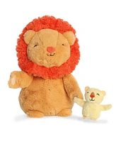 ebba Medium Rex Lion & Regi Cub Snuggawugs Heartwarming Baby Plush Toy Orange 11"