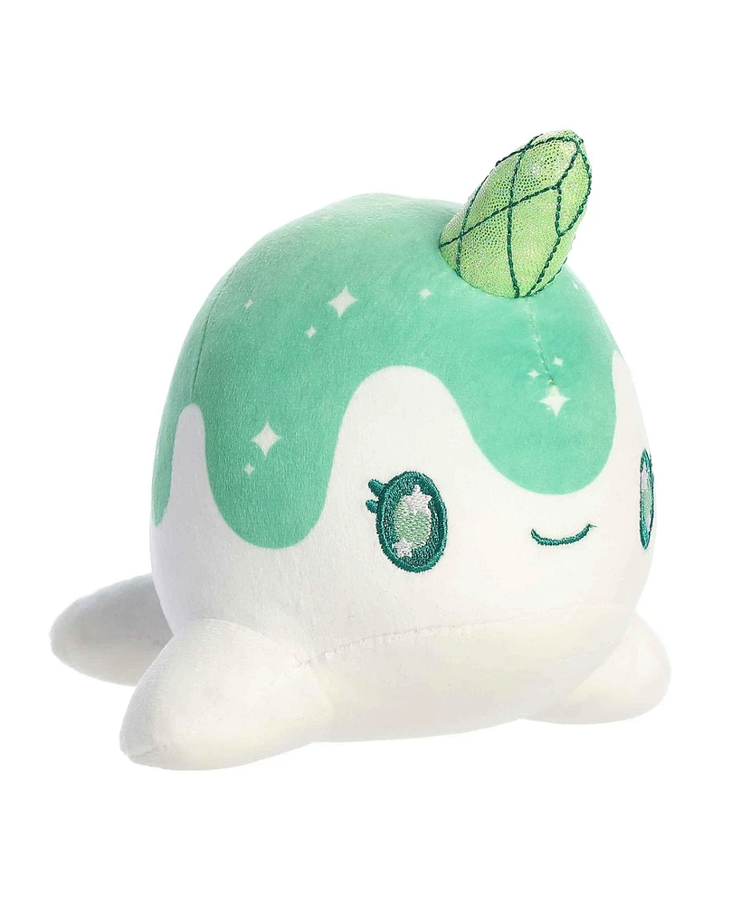 Aurora Small Crystal Nomwhal Tasty Peach Enchanting Plush Toy Emerald 7.5"