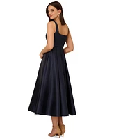 Adrianna Papell Petite Square-Neck Sleeveless Midi Dress