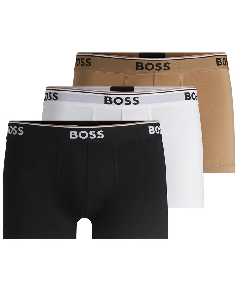 Boss by Hugo Men's 3pk. Logo Power Trunks