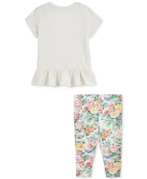 Polo Ralph Lauren Baby Ruffled Tee & Floral Leggings Set