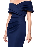 Betsy & Adam Petite Off-The-Shoulder Sheath Dress