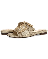 Sam Edelman Women's Bambi Raffia Buckle Slide Sandals