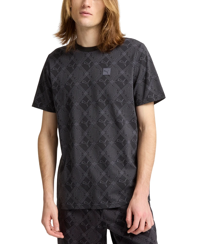 Puma Men's Essential Logomania Allover Print T-Shirt
