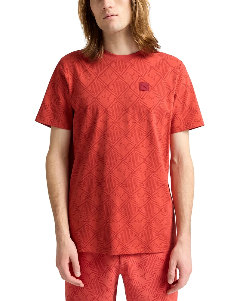 Puma Men's Essential Logomania Allover Print T-Shirt
